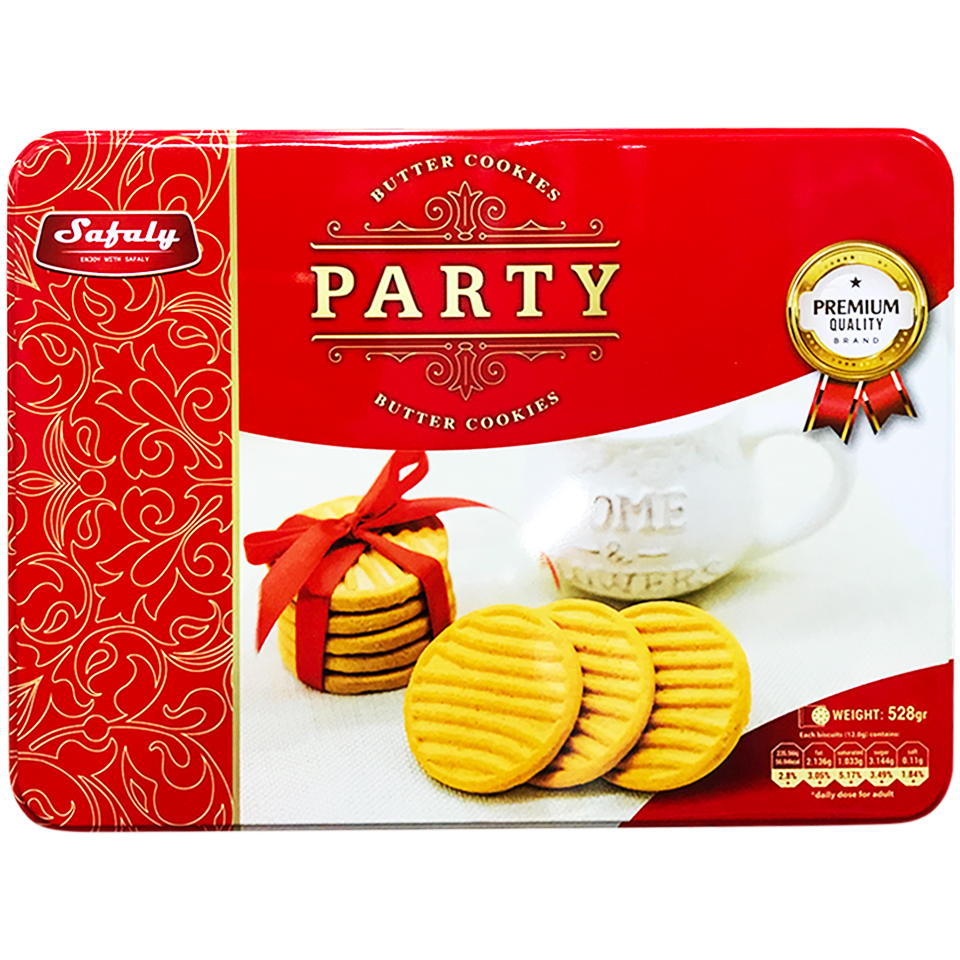Bánh quy bơ hộp thiếc Party